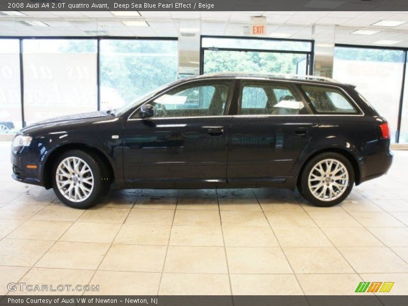 Deep Sea Blue Pearl Effect / Beige 2008 Audi A4 2.0T quattro Avant