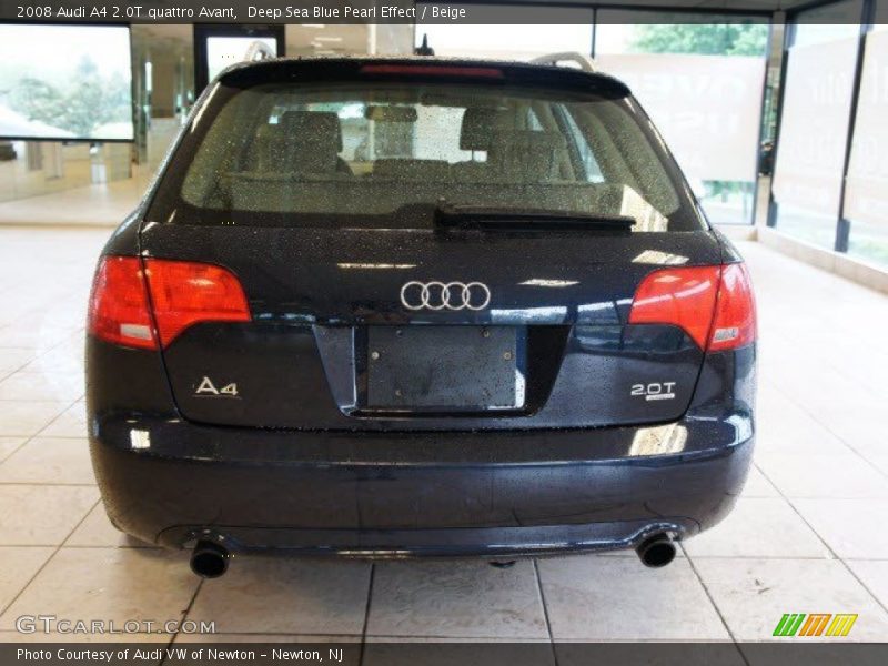 Deep Sea Blue Pearl Effect / Beige 2008 Audi A4 2.0T quattro Avant