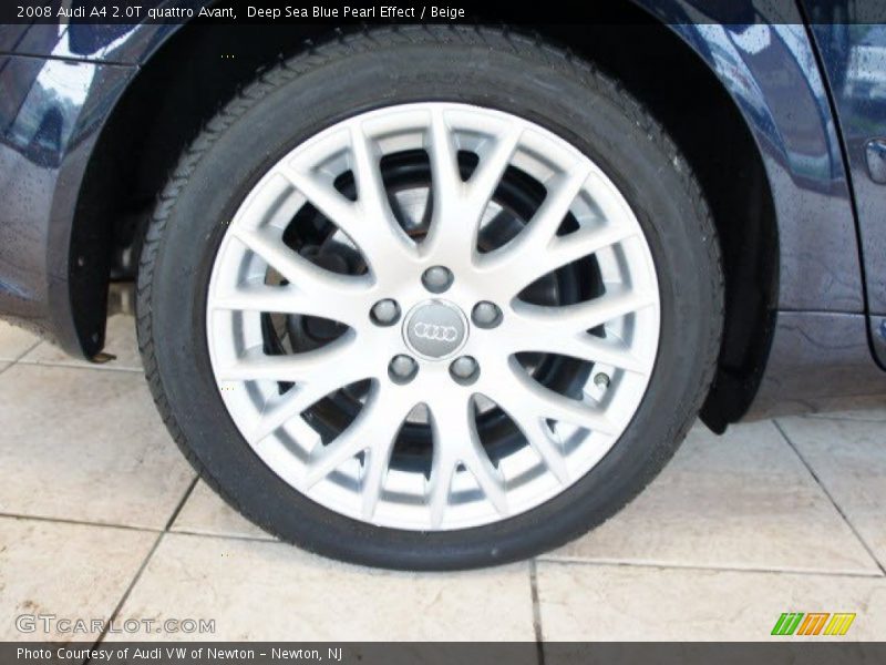 Deep Sea Blue Pearl Effect / Beige 2008 Audi A4 2.0T quattro Avant