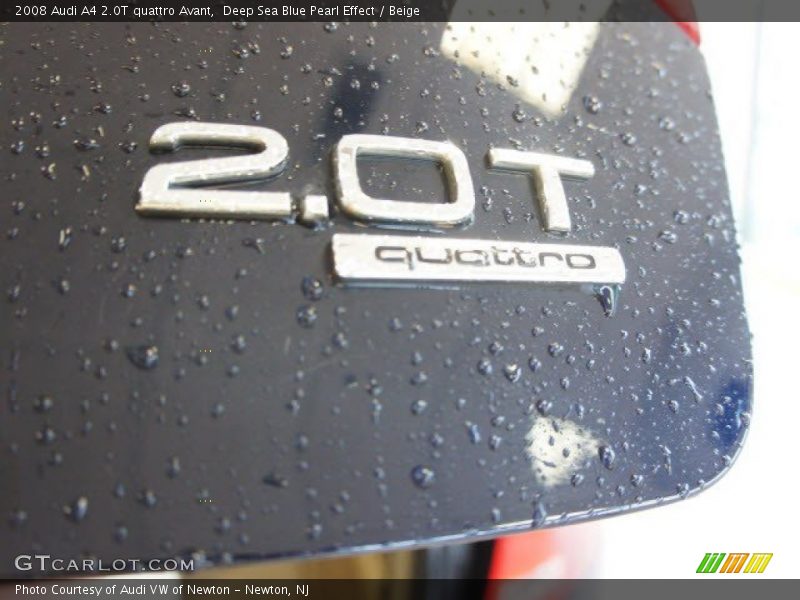 Deep Sea Blue Pearl Effect / Beige 2008 Audi A4 2.0T quattro Avant