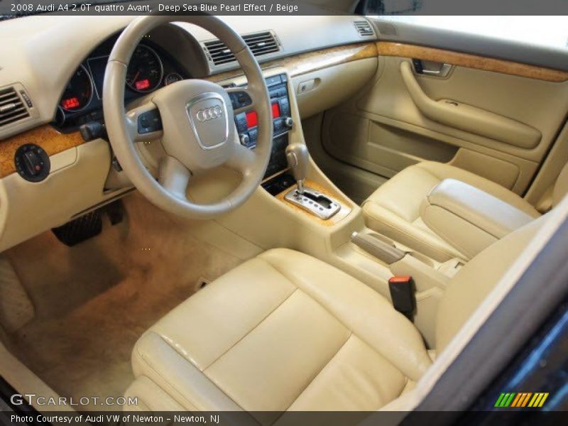 Deep Sea Blue Pearl Effect / Beige 2008 Audi A4 2.0T quattro Avant
