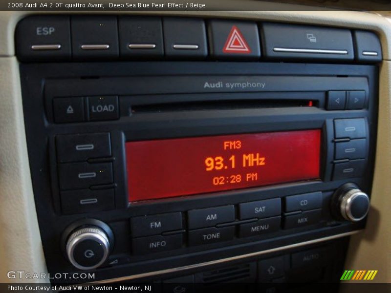 Deep Sea Blue Pearl Effect / Beige 2008 Audi A4 2.0T quattro Avant