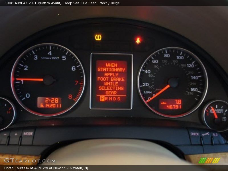 Deep Sea Blue Pearl Effect / Beige 2008 Audi A4 2.0T quattro Avant