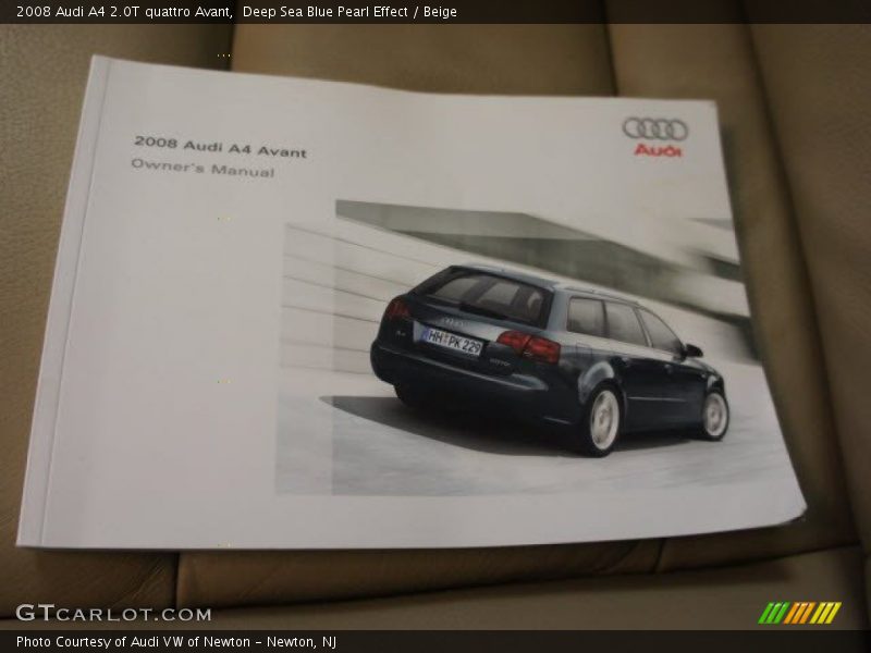 Deep Sea Blue Pearl Effect / Beige 2008 Audi A4 2.0T quattro Avant