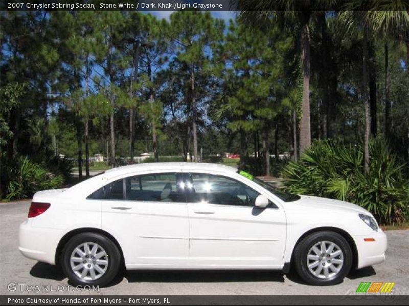 Stone White / Dark Khaki/Light Graystone 2007 Chrysler Sebring Sedan