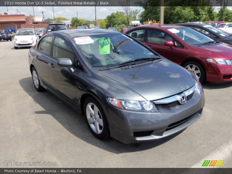 Polished Metal Metallic / Black 2010 Honda Civic LX-S Sedan