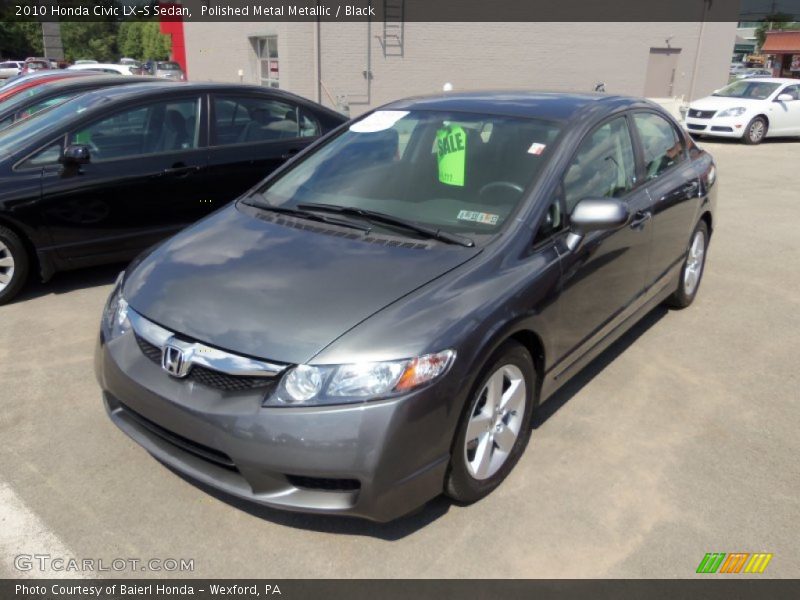 Polished Metal Metallic / Black 2010 Honda Civic LX-S Sedan