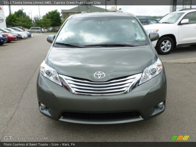 Cypress Green Pearl / Light Gray 2011 Toyota Sienna Limited AWD