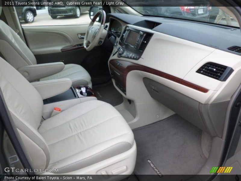 Cypress Green Pearl / Light Gray 2011 Toyota Sienna Limited AWD