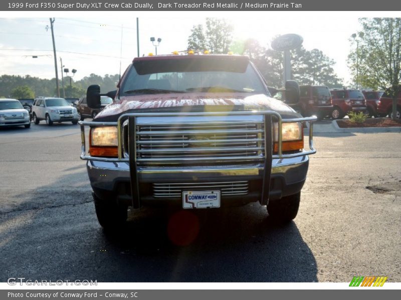 Dark Toreador Red Metallic / Medium Prairie Tan 1999 Ford F350 Super Duty XLT Crew Cab Dually
