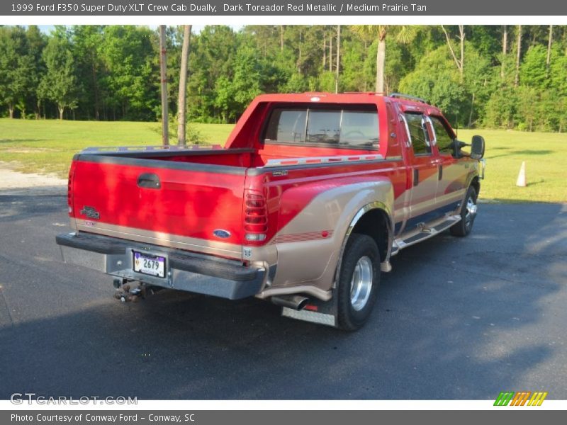 Dark Toreador Red Metallic / Medium Prairie Tan 1999 Ford F350 Super Duty XLT Crew Cab Dually