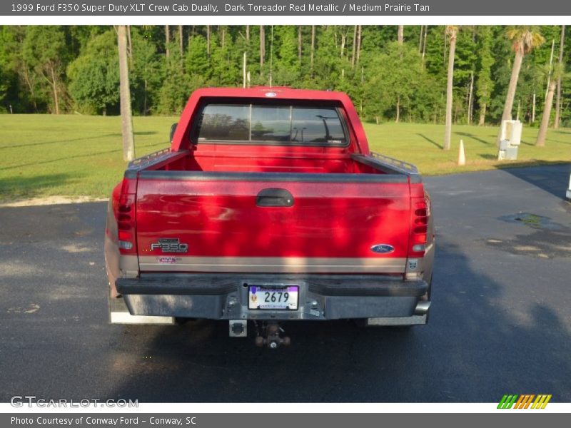 Dark Toreador Red Metallic / Medium Prairie Tan 1999 Ford F350 Super Duty XLT Crew Cab Dually