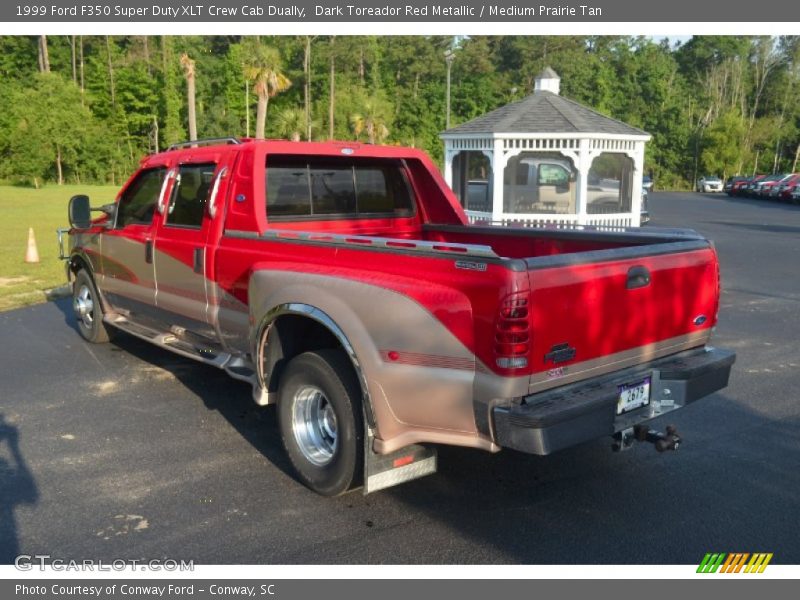 Dark Toreador Red Metallic / Medium Prairie Tan 1999 Ford F350 Super Duty XLT Crew Cab Dually