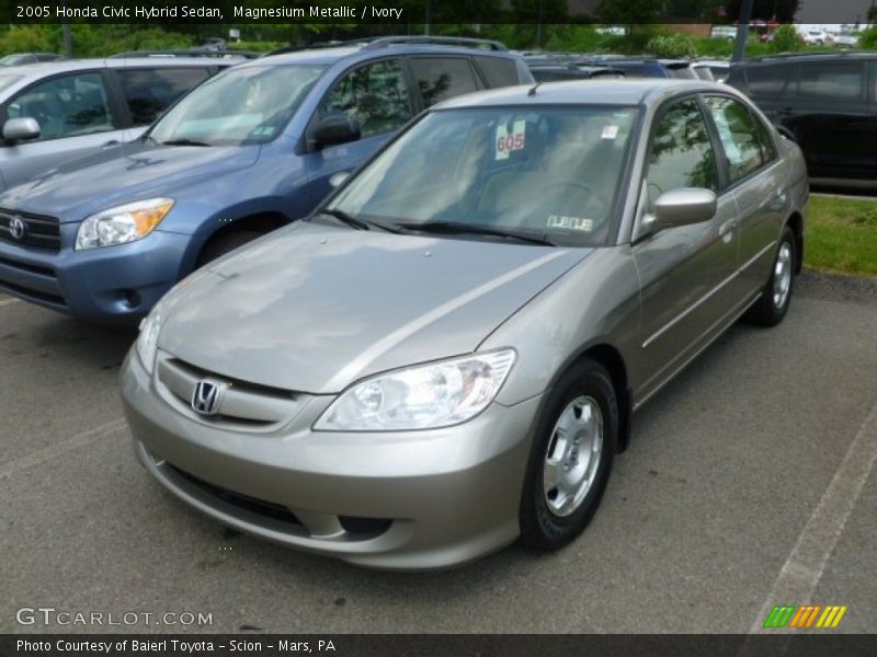 Magnesium Metallic / Ivory 2005 Honda Civic Hybrid Sedan