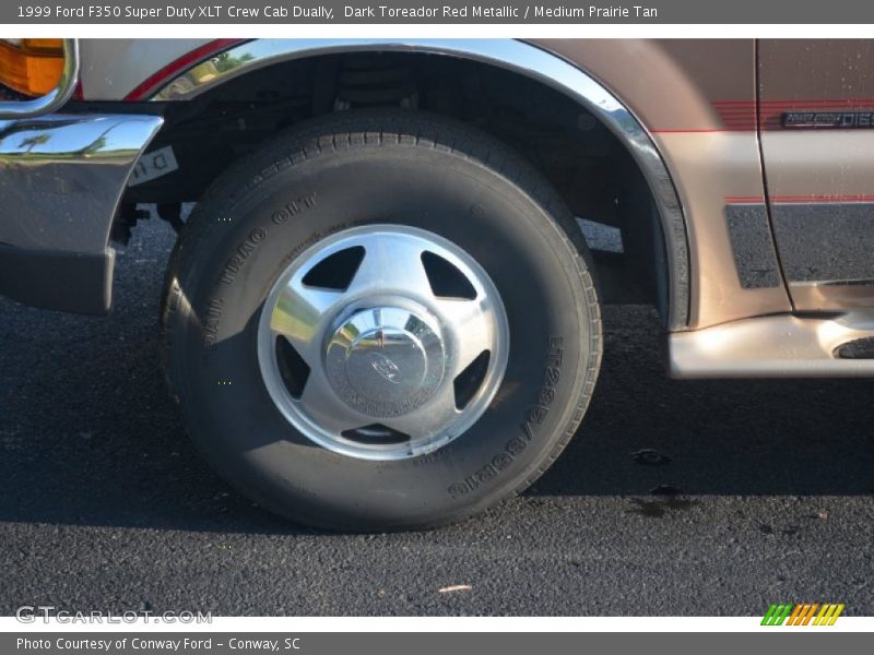 Dark Toreador Red Metallic / Medium Prairie Tan 1999 Ford F350 Super Duty XLT Crew Cab Dually