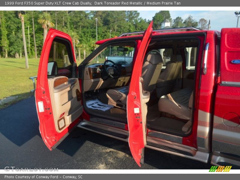 Dark Toreador Red Metallic / Medium Prairie Tan 1999 Ford F350 Super Duty XLT Crew Cab Dually