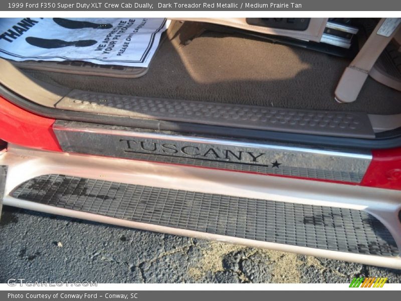 Dark Toreador Red Metallic / Medium Prairie Tan 1999 Ford F350 Super Duty XLT Crew Cab Dually