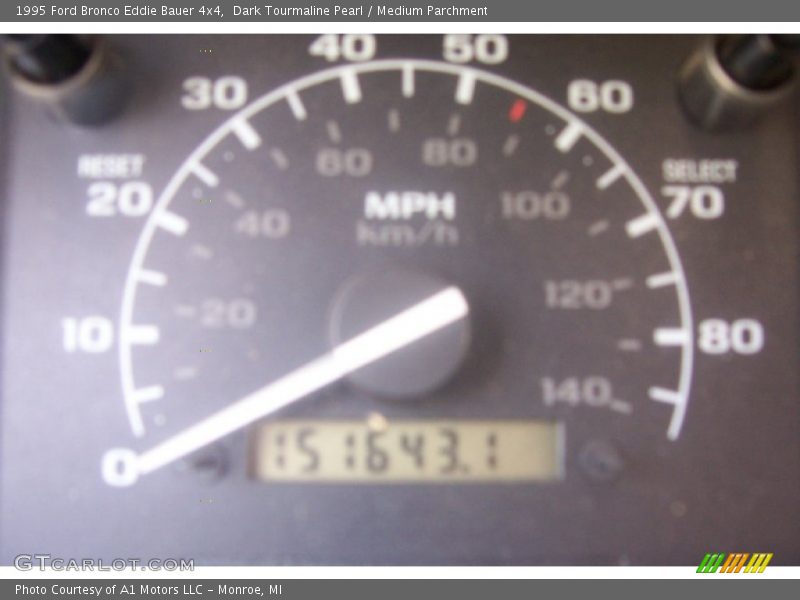 Dark Tourmaline Pearl / Medium Parchment 1995 Ford Bronco Eddie Bauer 4x4