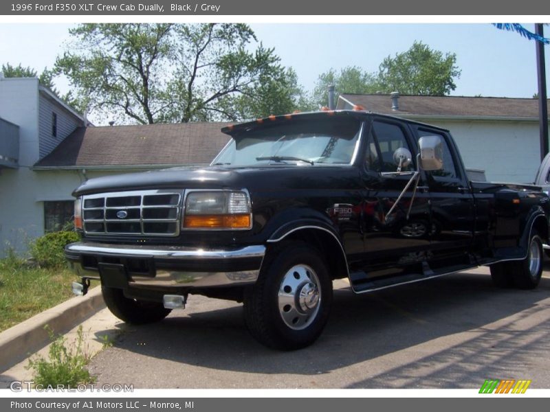 Black / Grey 1996 Ford F350 XLT Crew Cab Dually