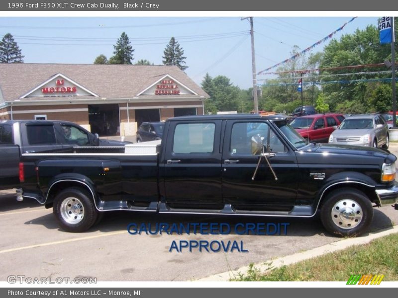 Black / Grey 1996 Ford F350 XLT Crew Cab Dually