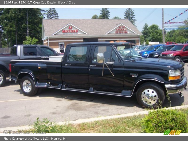 Black / Grey 1996 Ford F350 XLT Crew Cab Dually