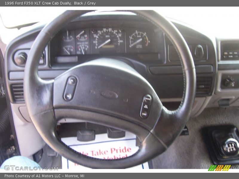 Black / Grey 1996 Ford F350 XLT Crew Cab Dually