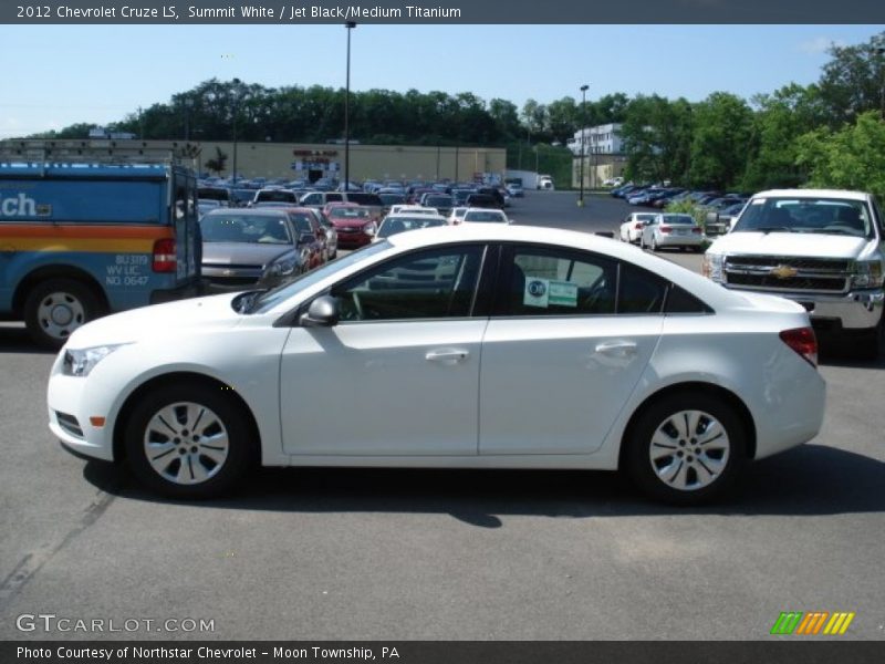 Summit White / Jet Black/Medium Titanium 2012 Chevrolet Cruze LS