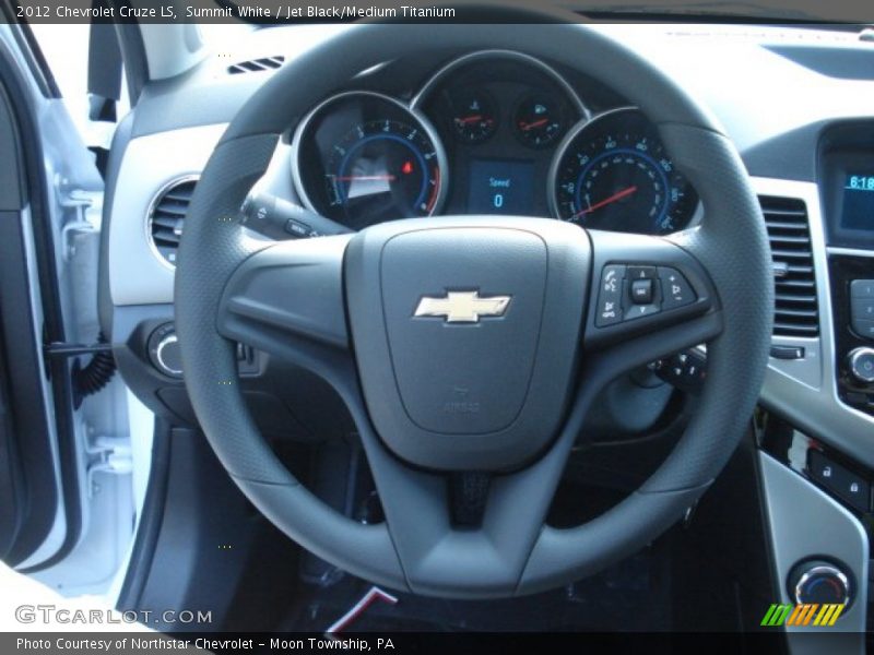 Summit White / Jet Black/Medium Titanium 2012 Chevrolet Cruze LS