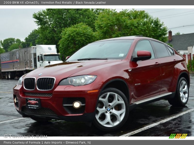 Vermilion Red Metallic / Black Nevada Leather 2009 BMW X6 xDrive35i