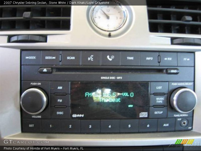 Stone White / Dark Khaki/Light Graystone 2007 Chrysler Sebring Sedan