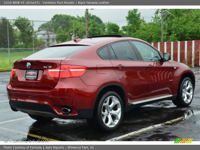 Vermilion Red Metallic / Black Nevada Leather 2009 BMW X6 xDrive35i