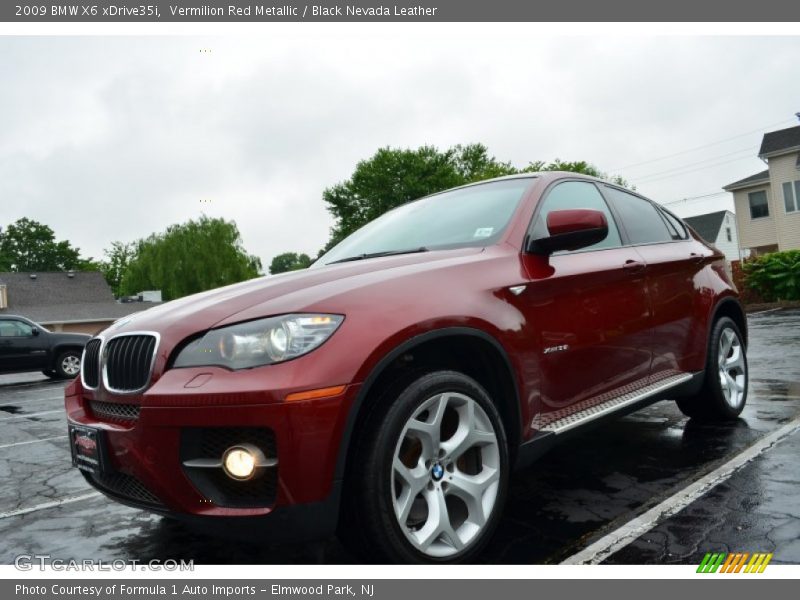 Vermilion Red Metallic / Black Nevada Leather 2009 BMW X6 xDrive35i