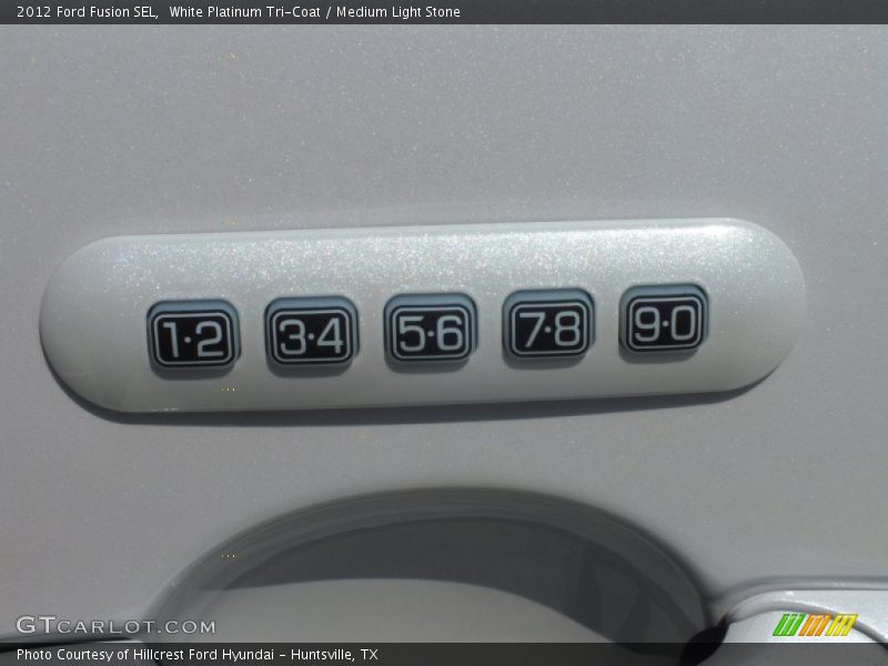 White Platinum Tri-Coat / Medium Light Stone 2012 Ford Fusion SEL