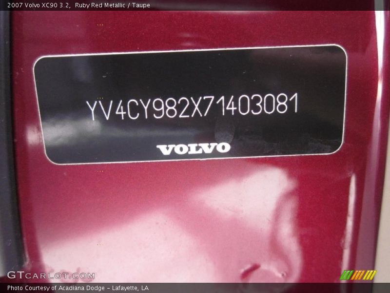 Ruby Red Metallic / Taupe 2007 Volvo XC90 3.2