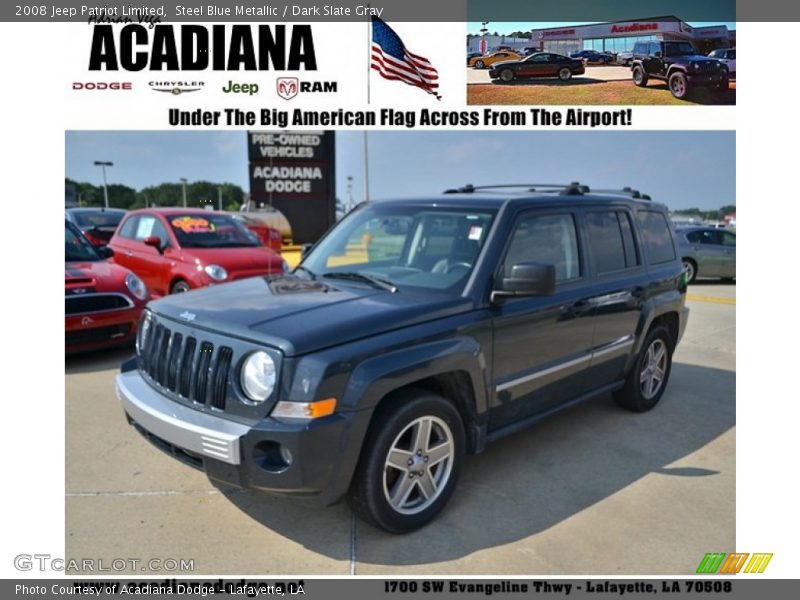 Steel Blue Metallic / Dark Slate Gray 2008 Jeep Patriot Limited
