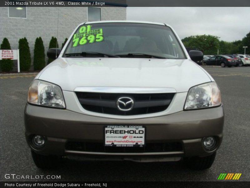 Classic White / Beige 2001 Mazda Tribute LX V6 4WD