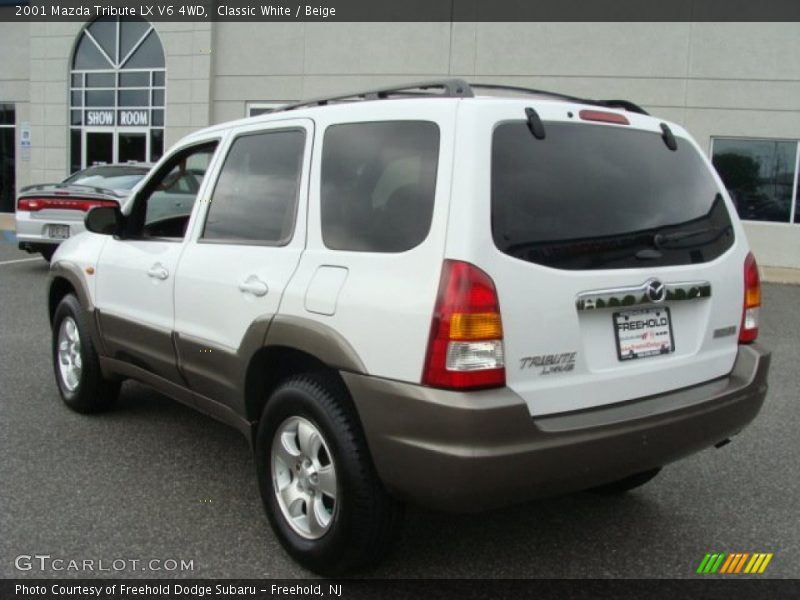 Classic White / Beige 2001 Mazda Tribute LX V6 4WD