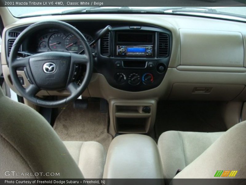 Classic White / Beige 2001 Mazda Tribute LX V6 4WD