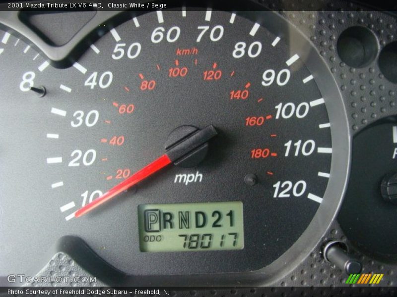 Classic White / Beige 2001 Mazda Tribute LX V6 4WD