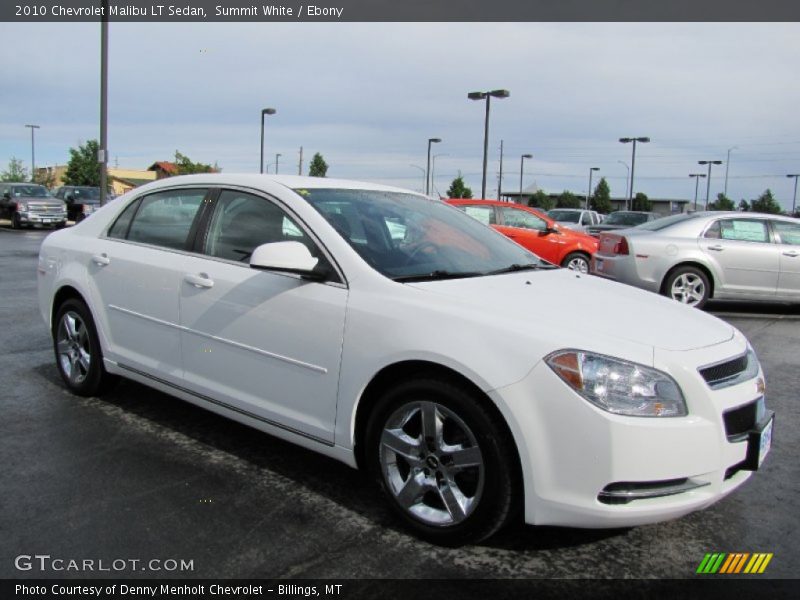Summit White / Ebony 2010 Chevrolet Malibu LT Sedan