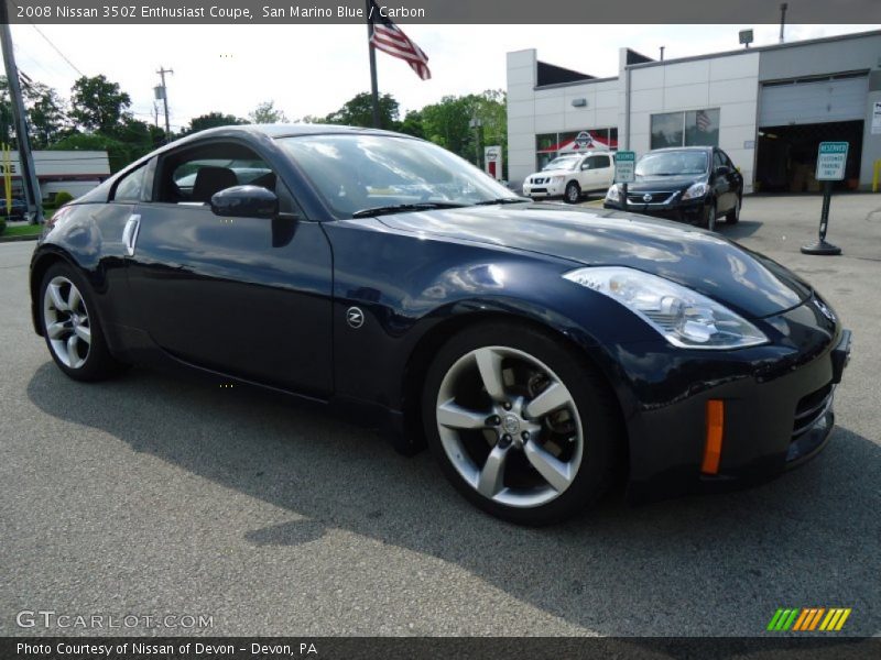 San Marino Blue / Carbon 2008 Nissan 350Z Enthusiast Coupe