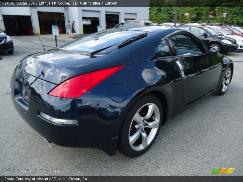 San Marino Blue / Carbon 2008 Nissan 350Z Enthusiast Coupe