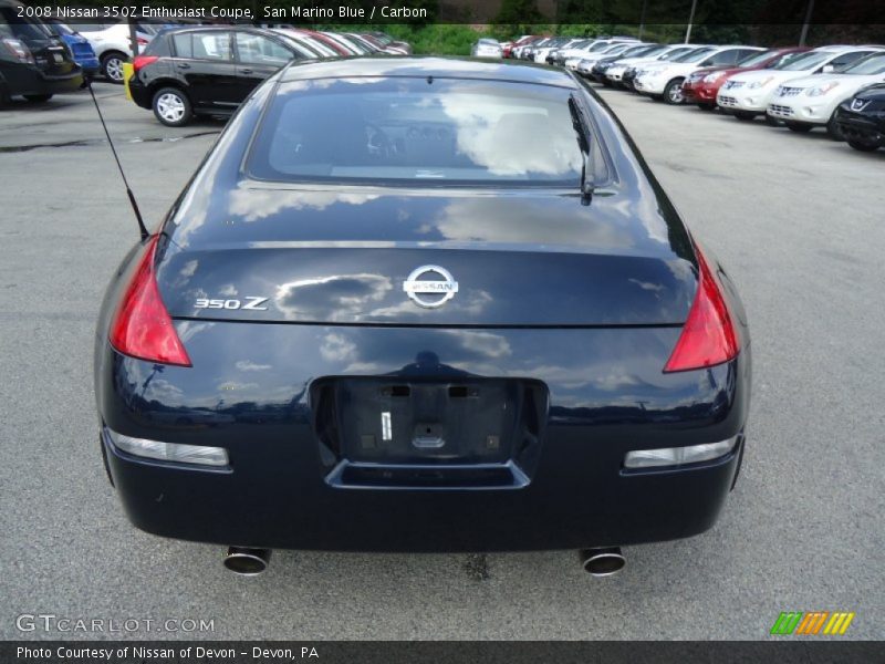 San Marino Blue / Carbon 2008 Nissan 350Z Enthusiast Coupe