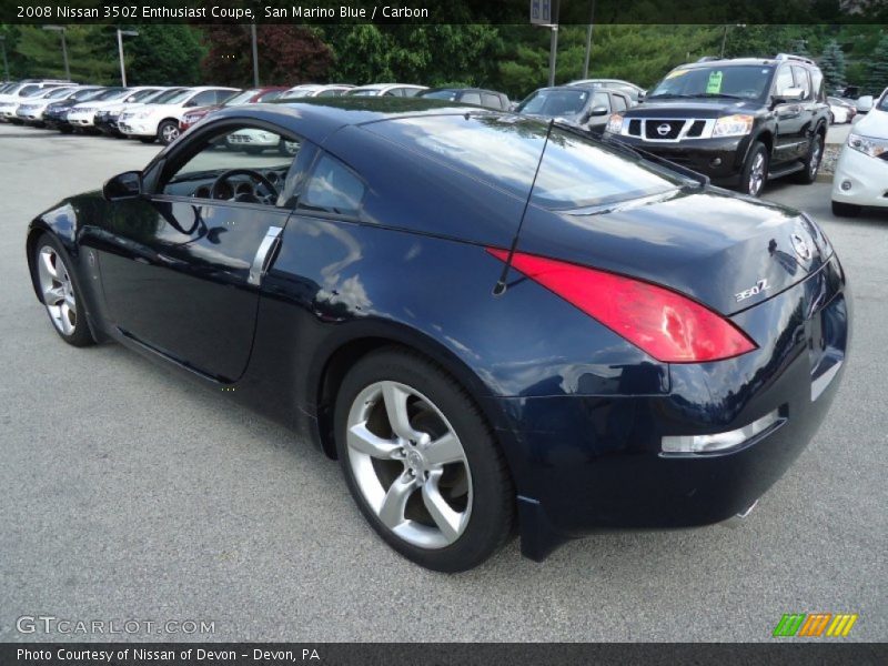 San Marino Blue / Carbon 2008 Nissan 350Z Enthusiast Coupe