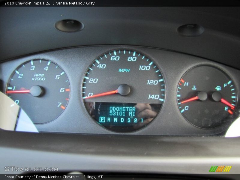 Silver Ice Metallic / Gray 2010 Chevrolet Impala LS