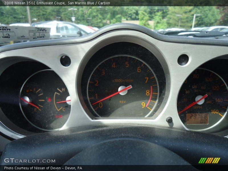 San Marino Blue / Carbon 2008 Nissan 350Z Enthusiast Coupe