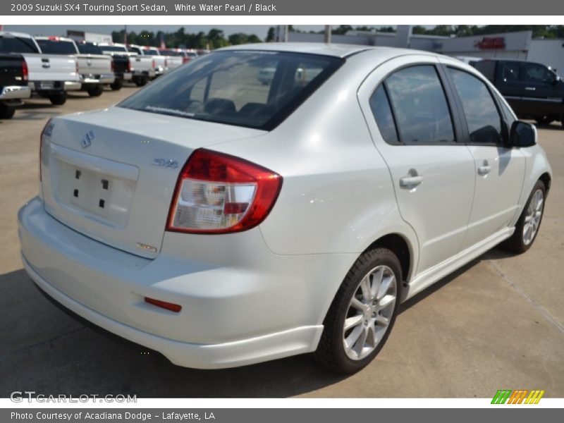 White Water Pearl / Black 2009 Suzuki SX4 Touring Sport Sedan