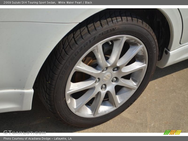 White Water Pearl / Black 2009 Suzuki SX4 Touring Sport Sedan