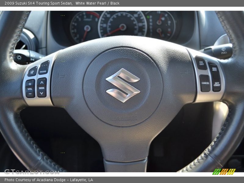 White Water Pearl / Black 2009 Suzuki SX4 Touring Sport Sedan