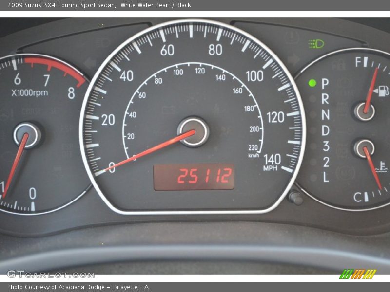 White Water Pearl / Black 2009 Suzuki SX4 Touring Sport Sedan